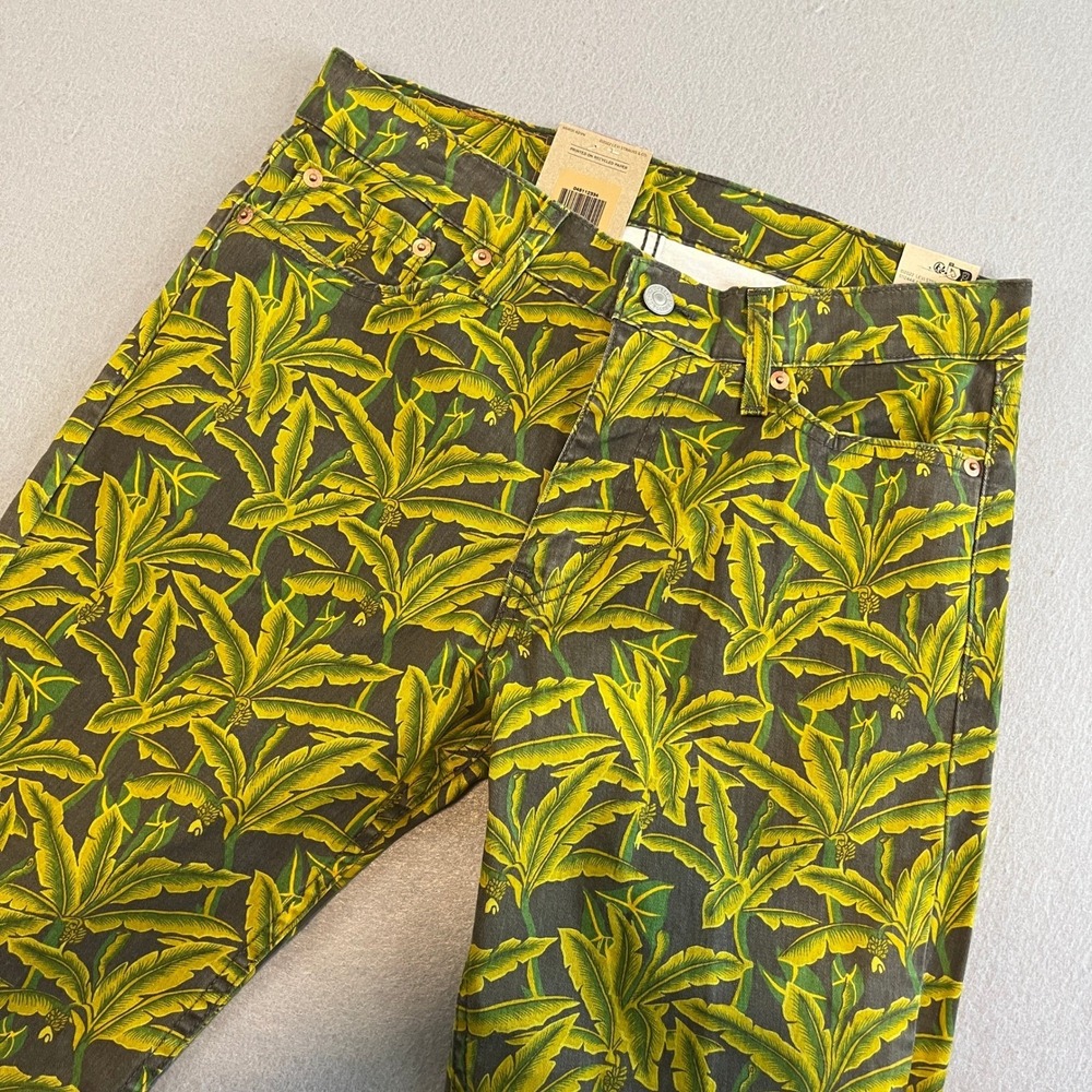 Levi's 511 Slim Fit Men's Jeans Tropical Palm Leaf Print 30x30 NWT